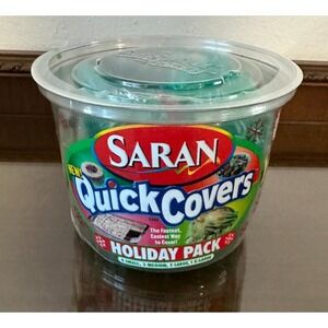 Saran Quick Covers, Holiday Pack, 4 Small, 3 Medium, 2 Large, 1 X-Large, New